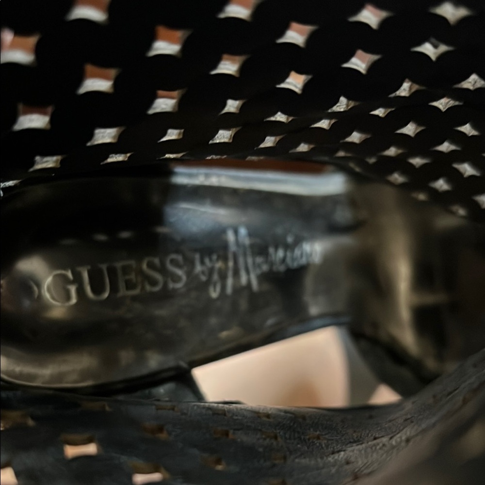 Guess by Marciano Black Cutout Heeled Boots - Picture 2 of 6